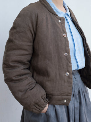 Wool Padded Bomber Jacket
