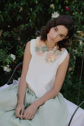Look 2 - Squared Top + Muslin Skirt