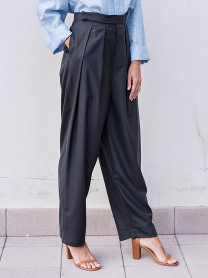 Tailored Saten Wool Trousers