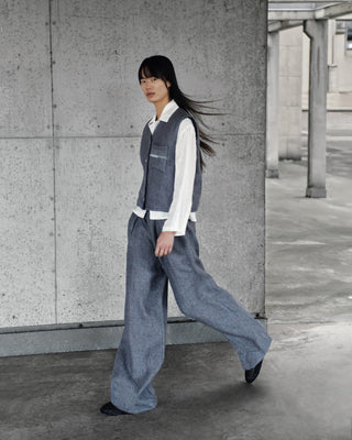 Look 2  Herringbone Vest + Gary Pant