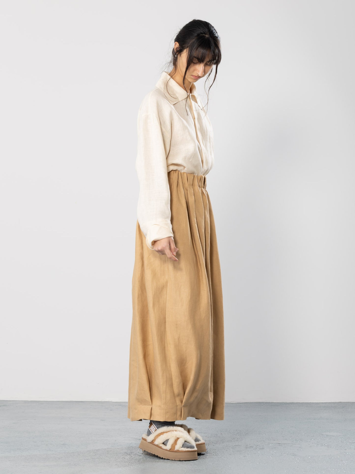 Long Pleated Skirt