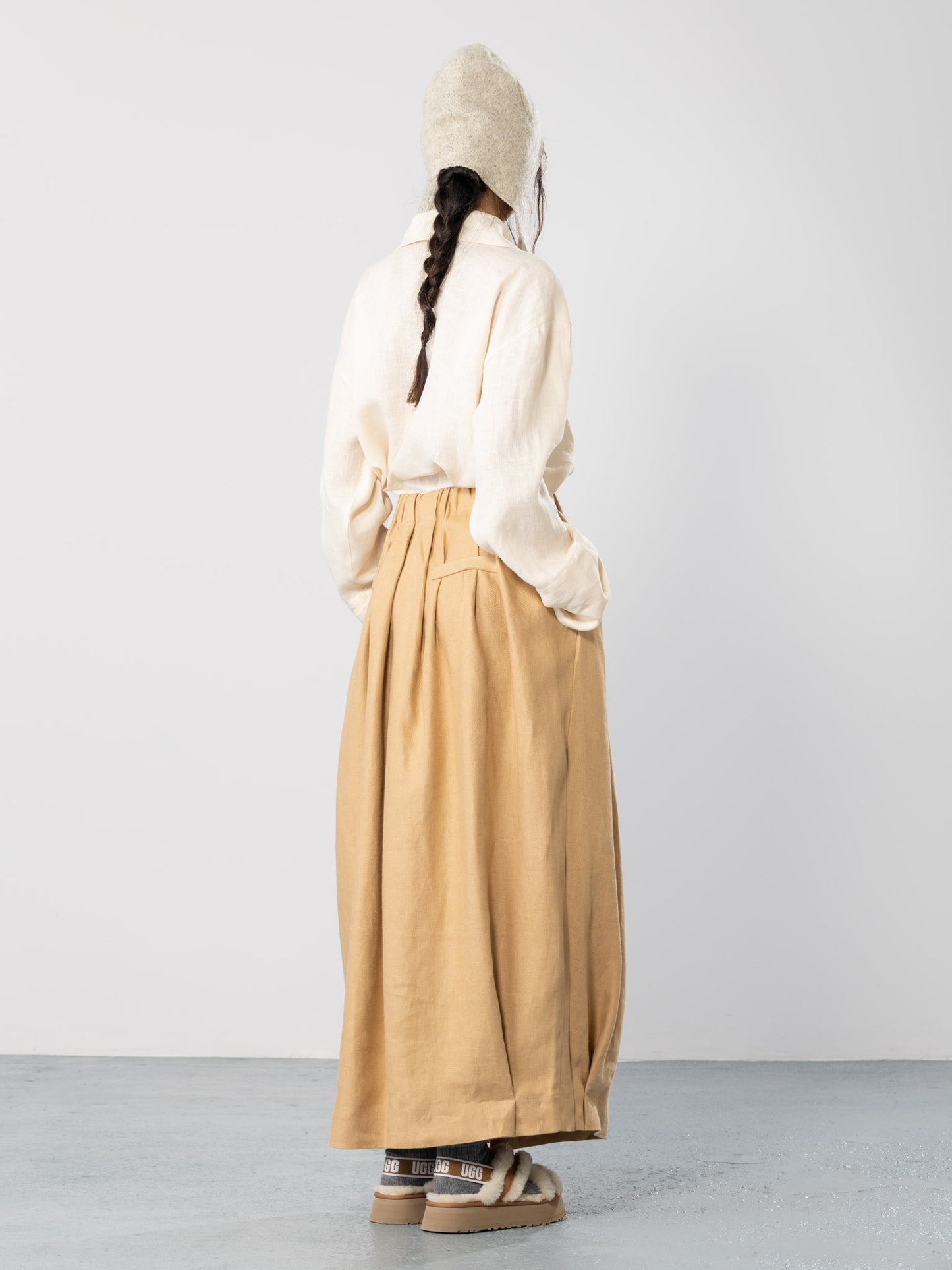 Long Pleated Skirt