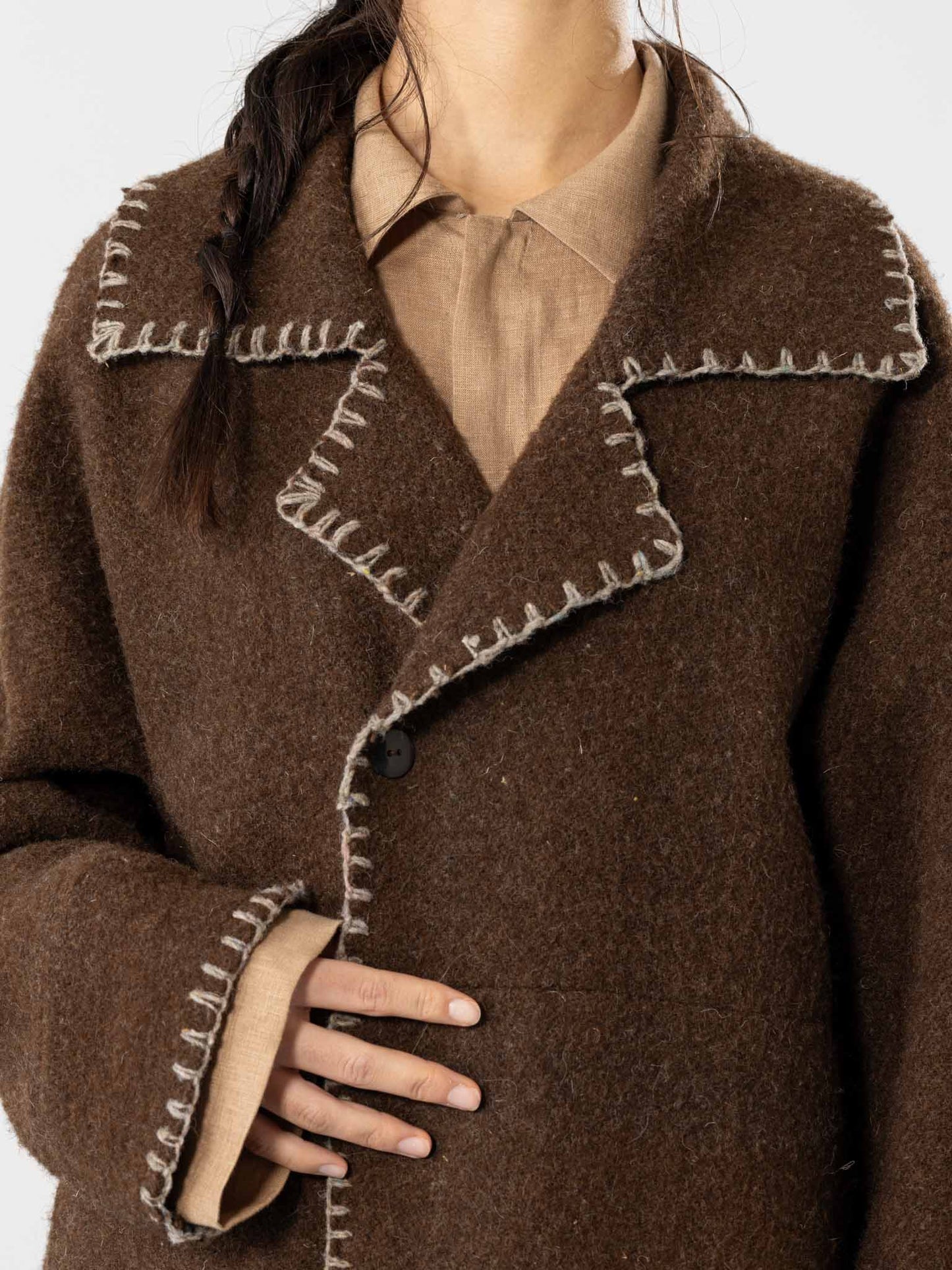 Merino Wool Double Breasted Coat